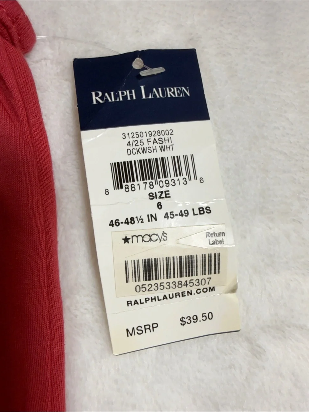 Adorable Ralph Lauren Red Tank Dress with White & Red Sweet Floral Ruffle